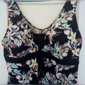 Plus Sz Wantdo Swim Dress+ Free Board Shorts